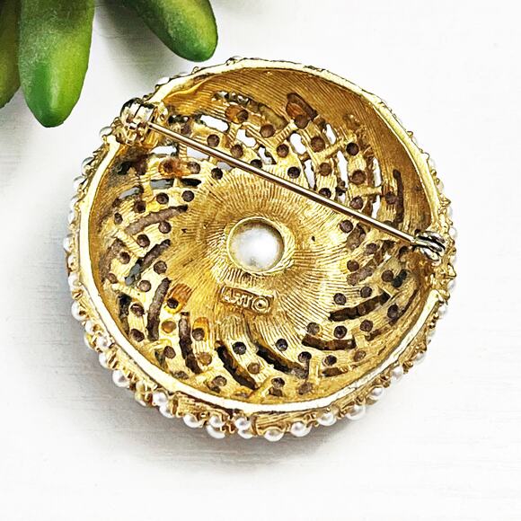 ART Arthur Pepper Vintage Pearl Brooch Pin - Picture 6 of 7